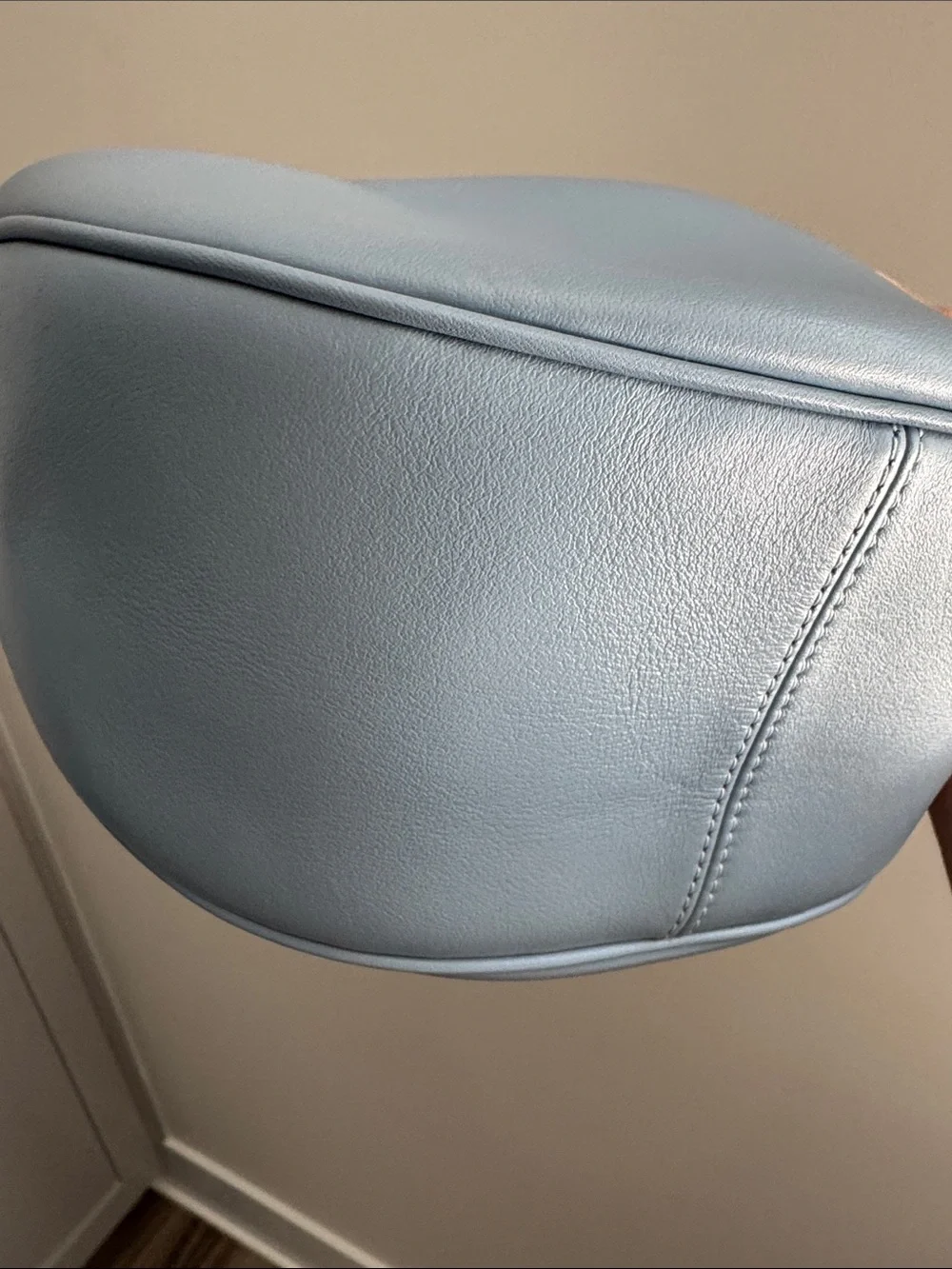 Coach Pace Cornflower Blue Hobo Bag Logo Strap Crossbody Silver HW EUC CT644